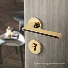 simple luxury closet door hardware gold door handle lock set